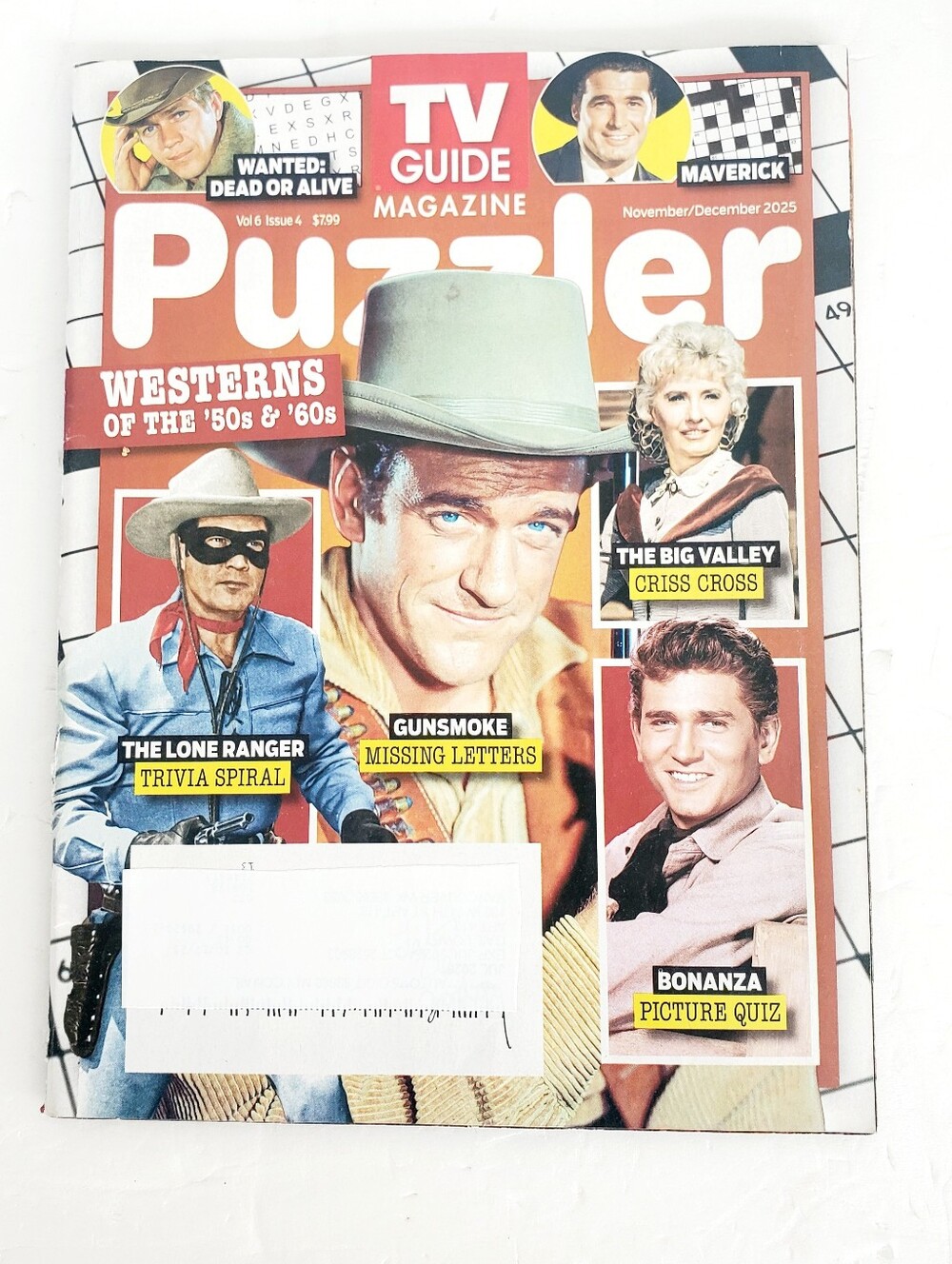 PUZZLER: Westerns of '50s and '60s, Vol 6, Issue 4 Tv Guide Puzzler Magazine